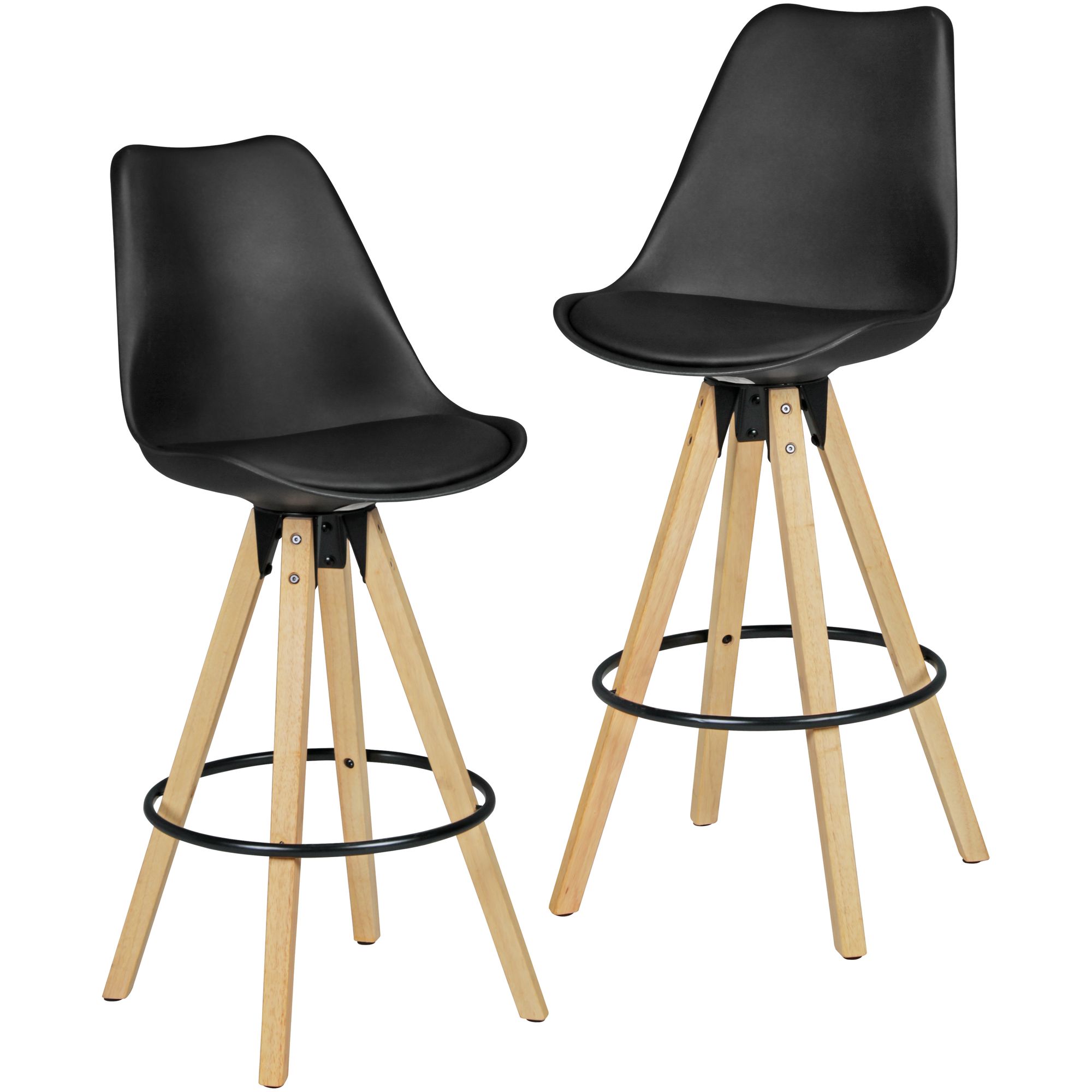 2 set  de  lima black retro design  madera con respaldo