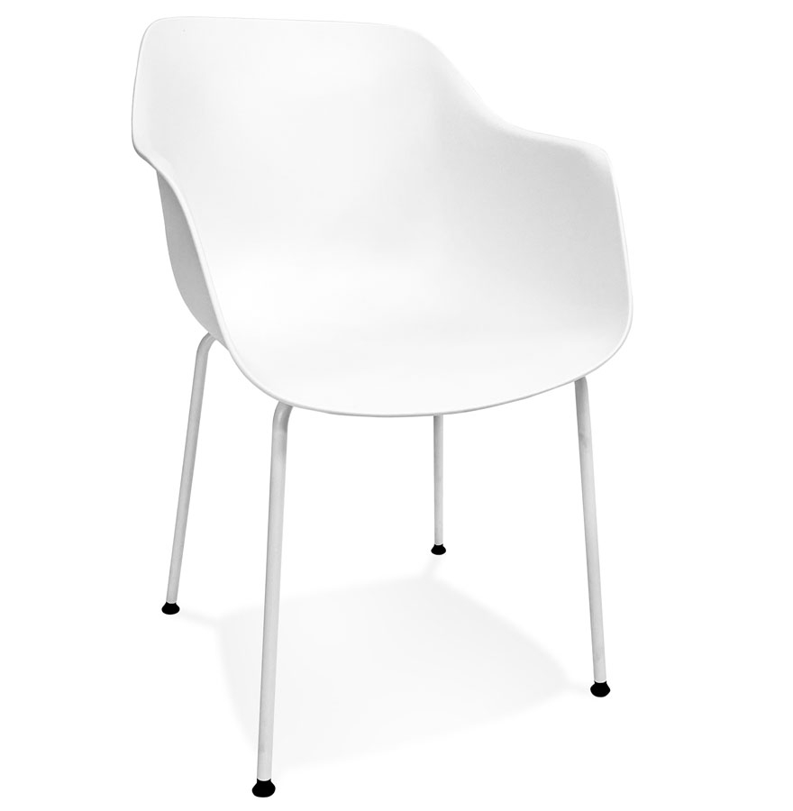 Alterego Sillón BACHO Color de la montura Blanco Asiento Blanco