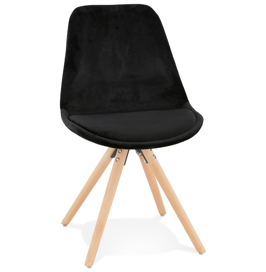 Alterego Silla RICKY Color Montura Natural Asiento Negro