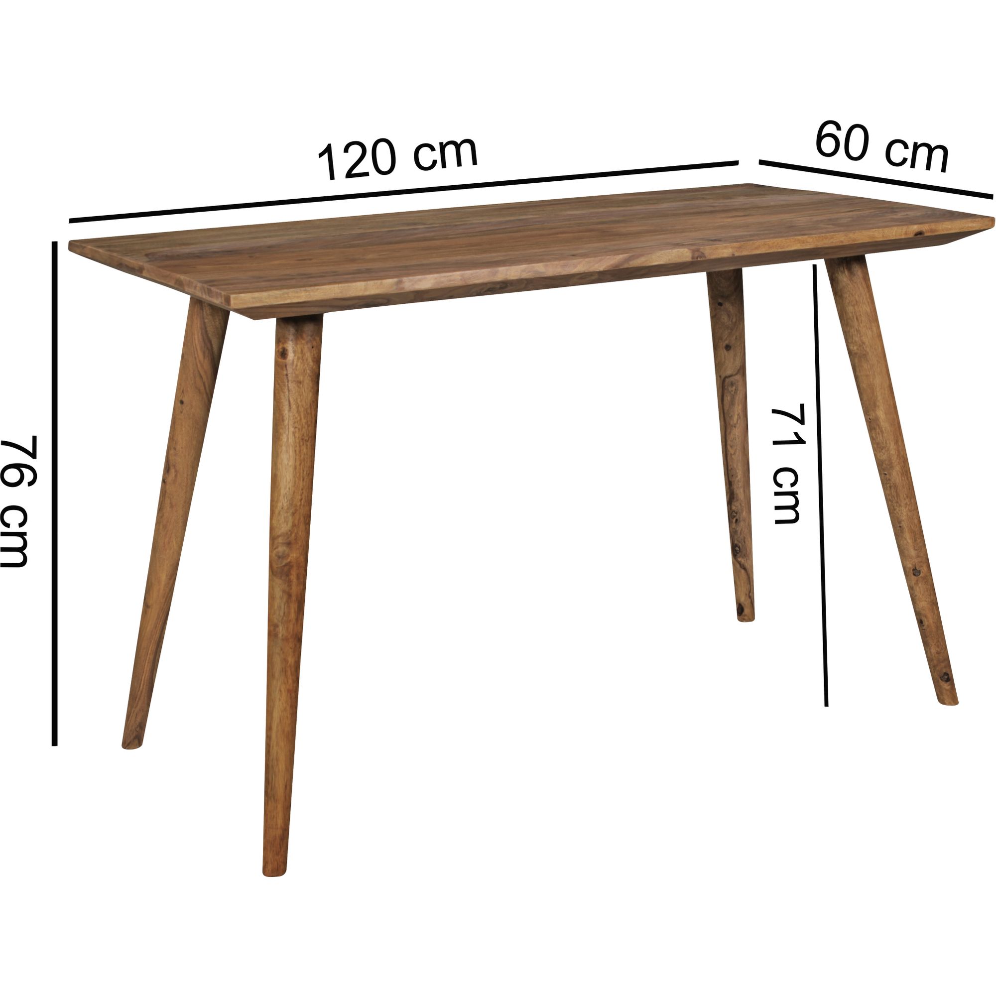 Comedor repa 120 x 60 x 76 cm sheesham madera maciza rústica