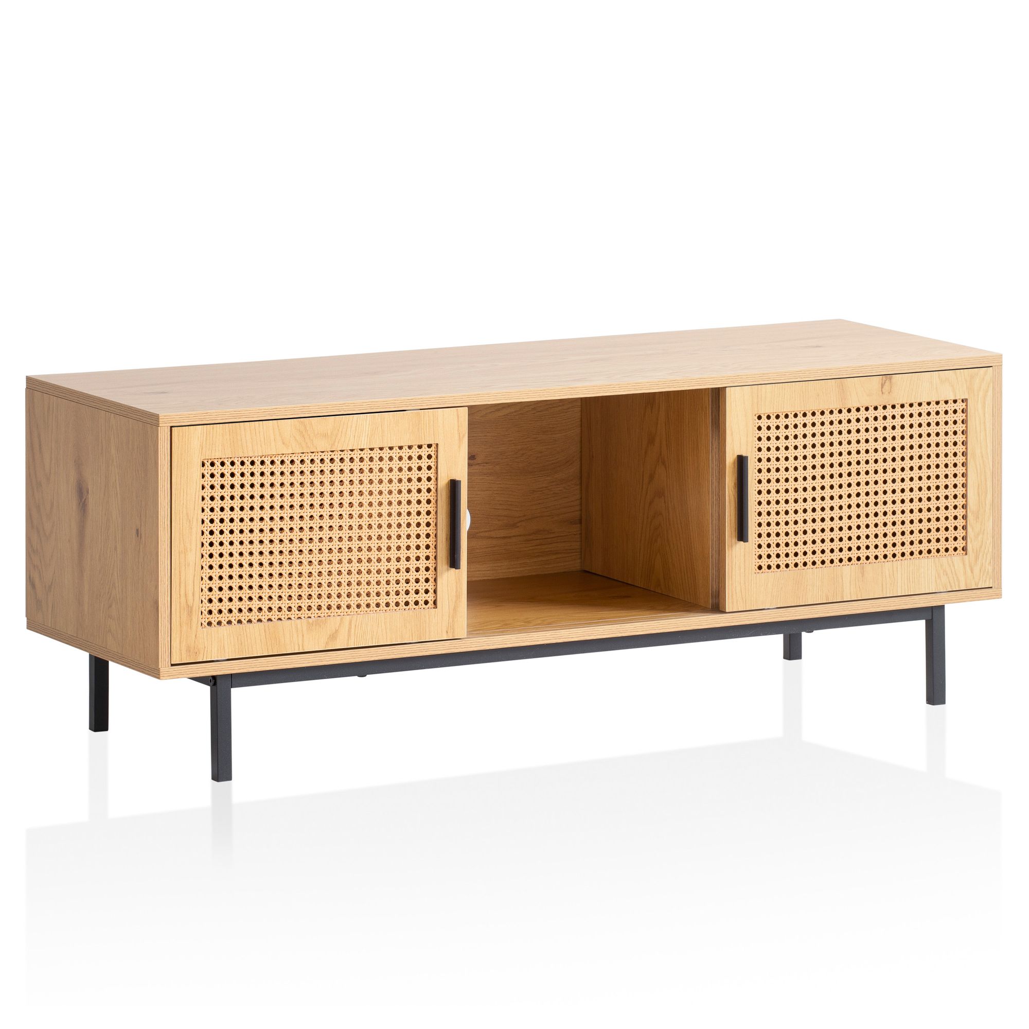 Mueble tv madera roble 120x45,5x40 cm moderno