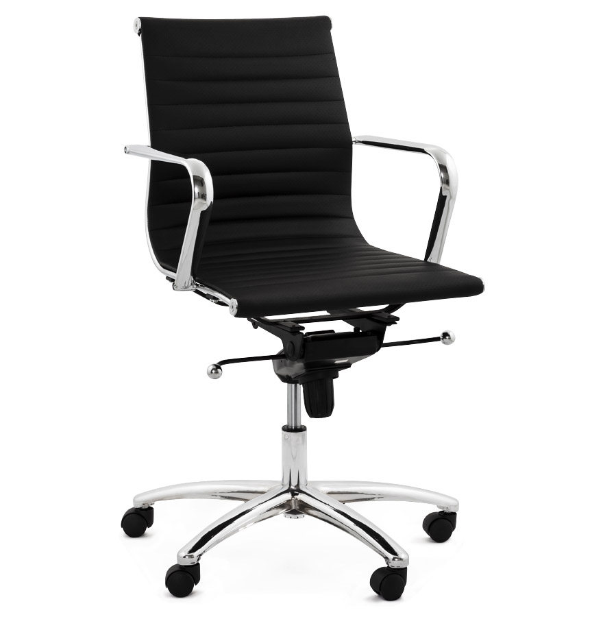 Alterego Silla de oficina MEGA Color de la montura Cromo Asiento Negro