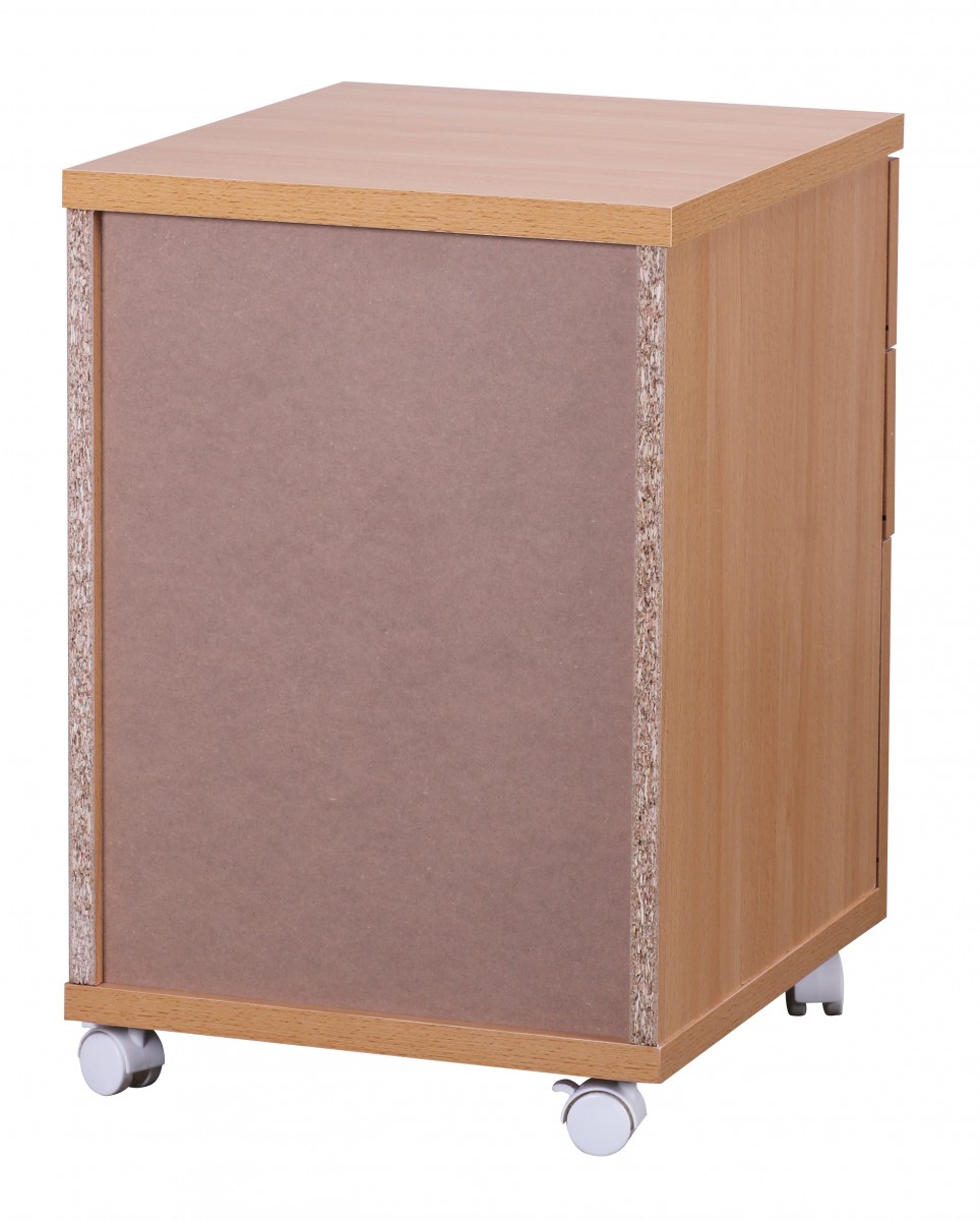 Contenedor  ottawa 40 x 60 x 45 cm mueble bajo con ruedas haya