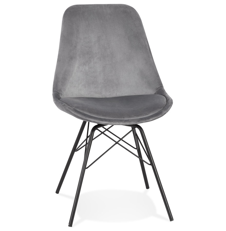 Alterego Silla ZAZY Color de la montura Negro Asiento Gris